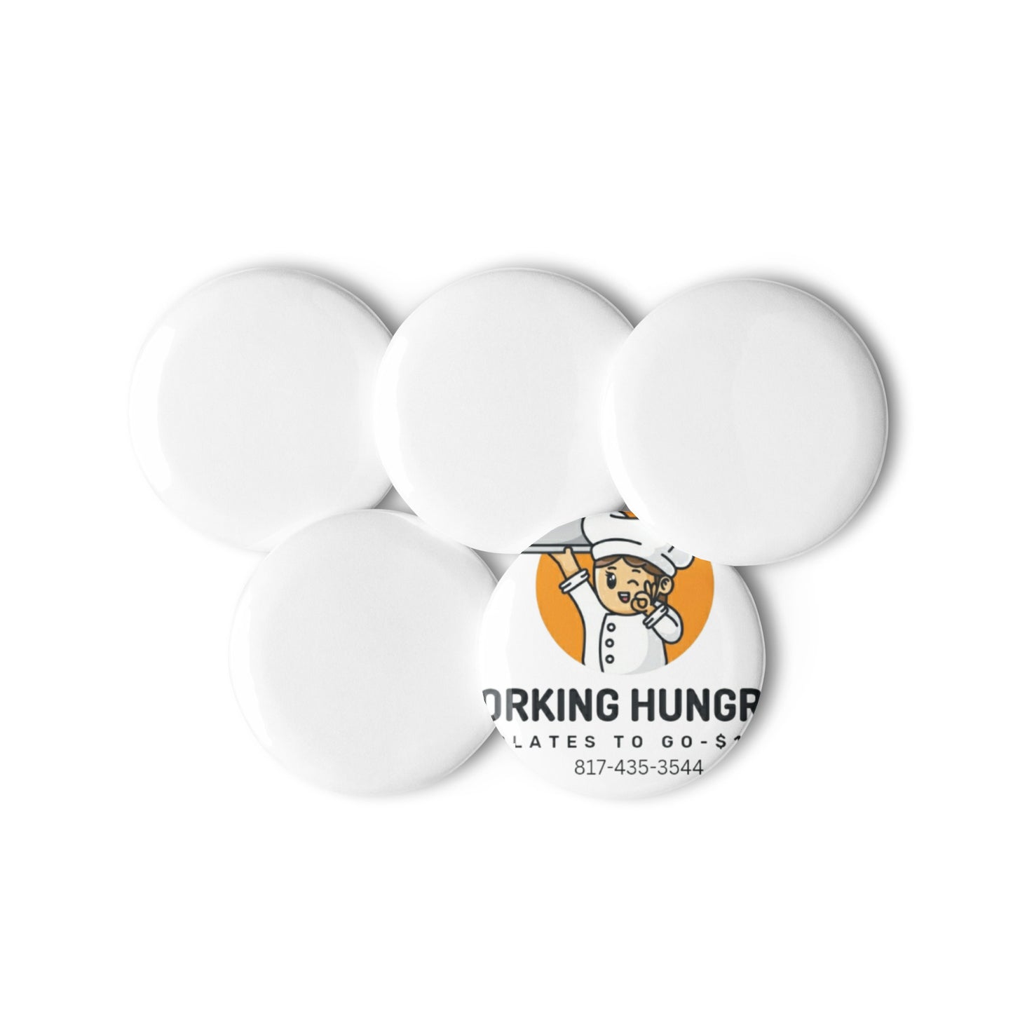 Set of pin buttons