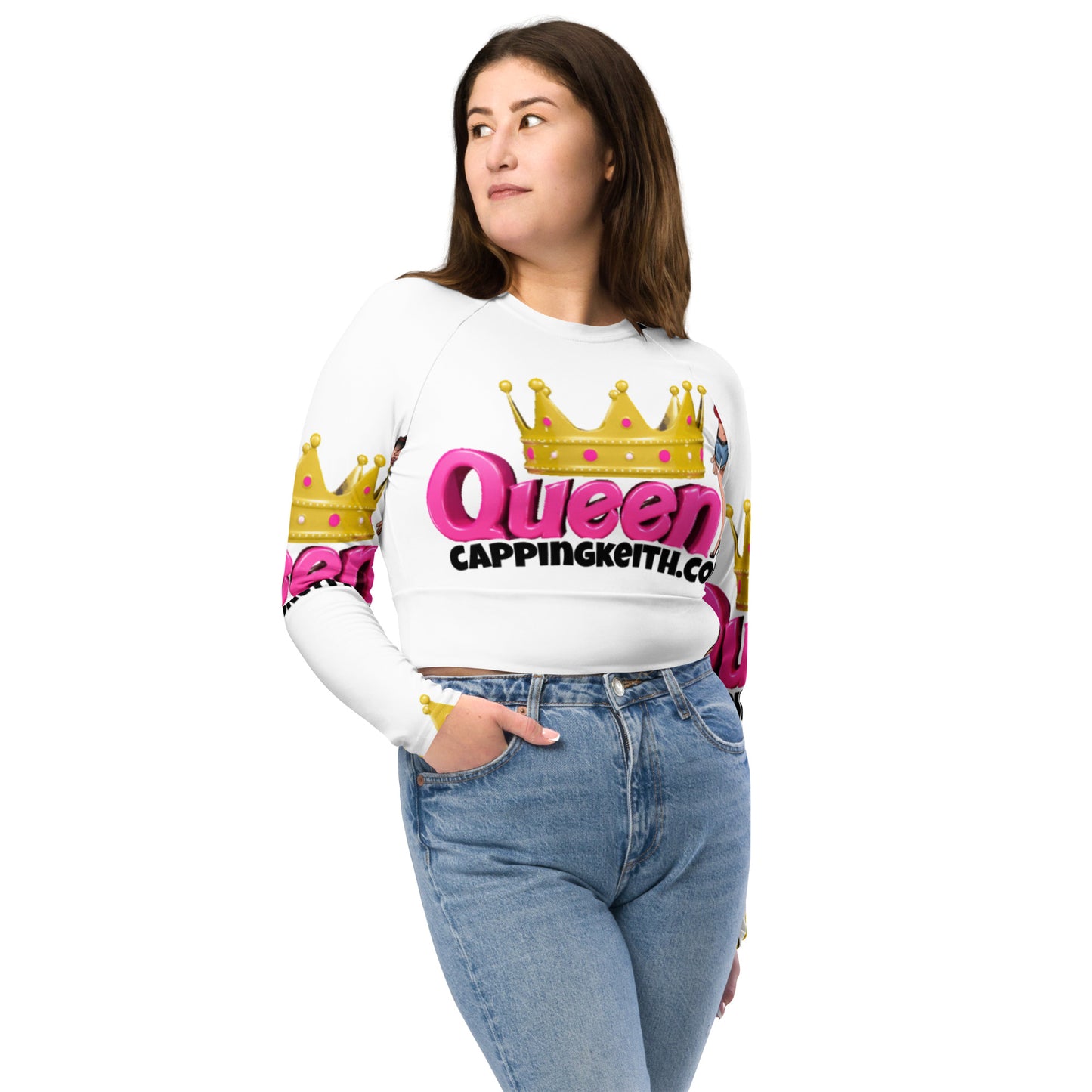 Capping Keith Queen long-sleeve crop top