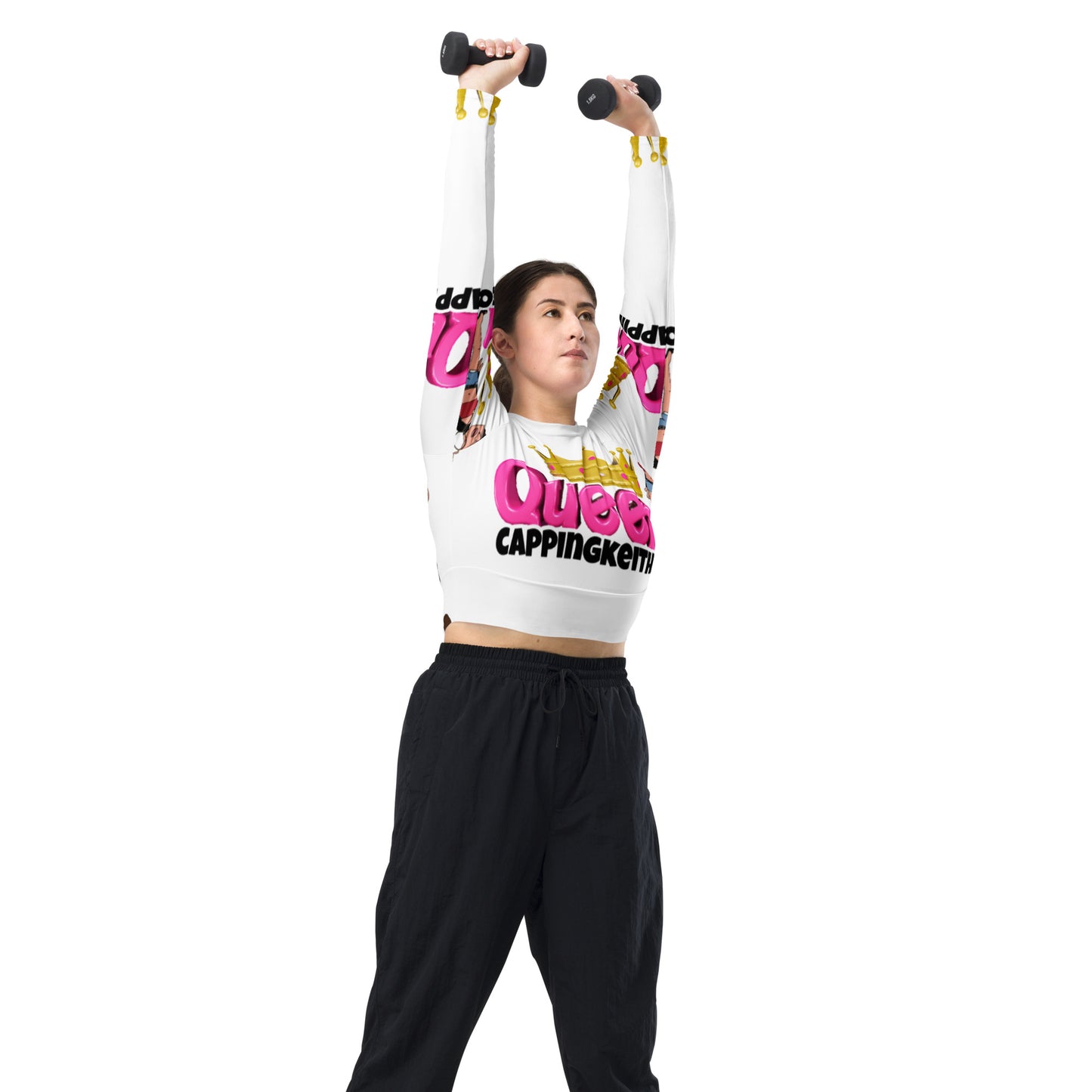 Capping Keith Queen long-sleeve crop top