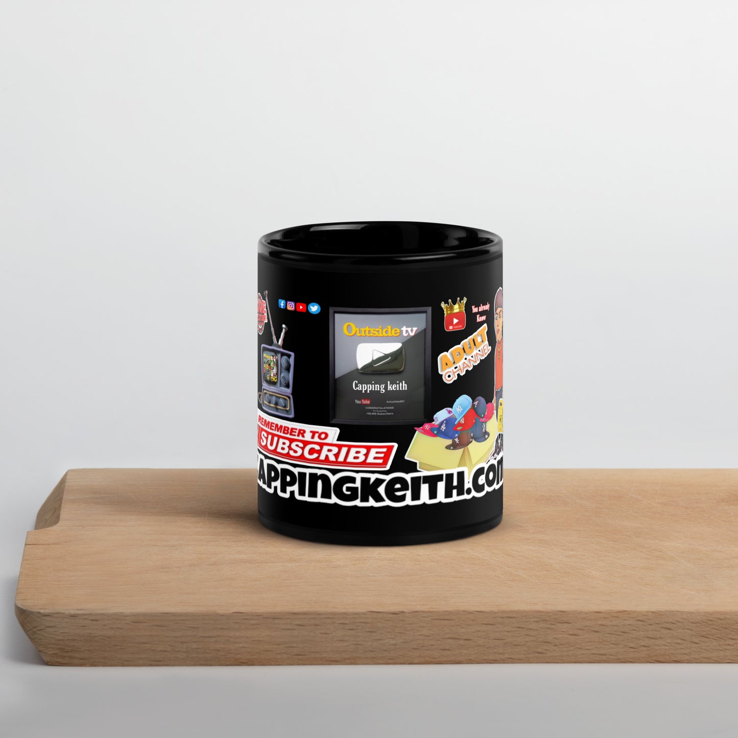 Cappingkeith Black Glossy Mug