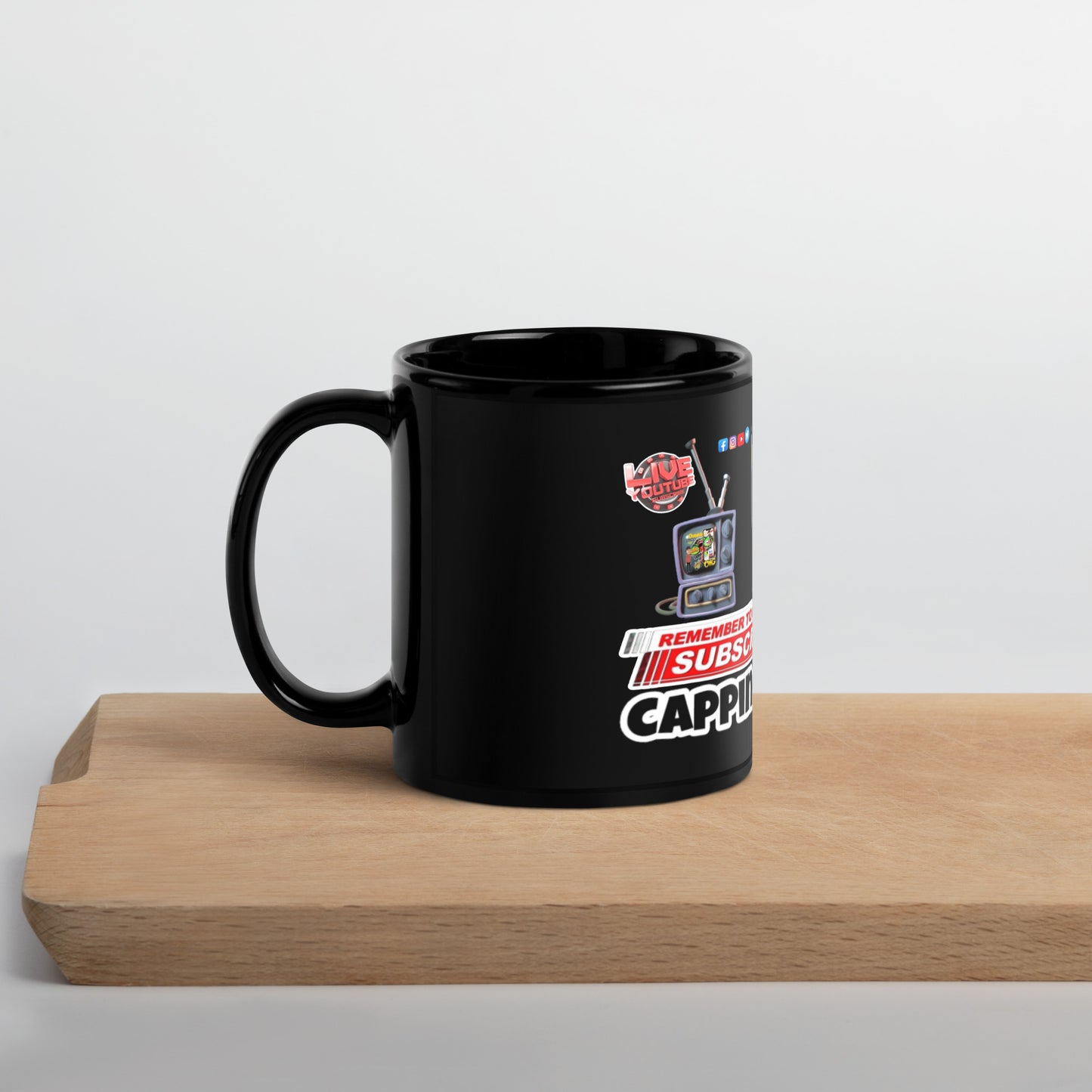 Cappingkeith Black Glossy Mug