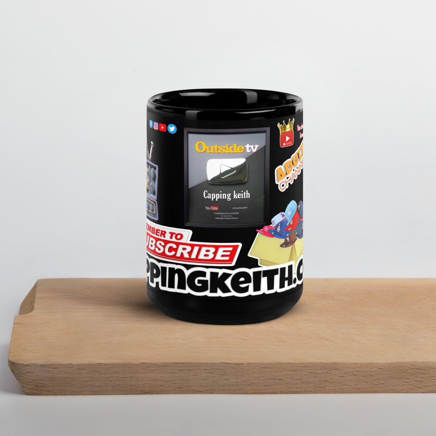 Cappingkeith Black Glossy Mug