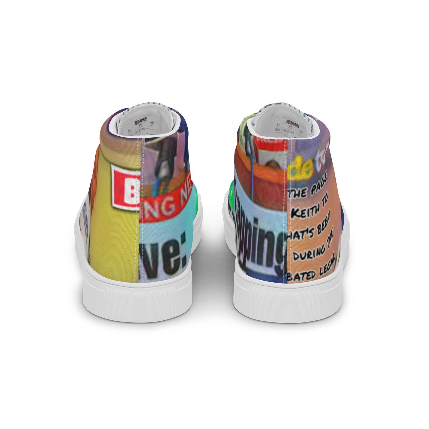 Capping Keith News Men’s high top canvas shoes