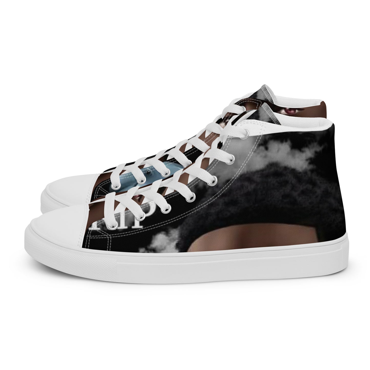 Young Dolph high top canvas shoes