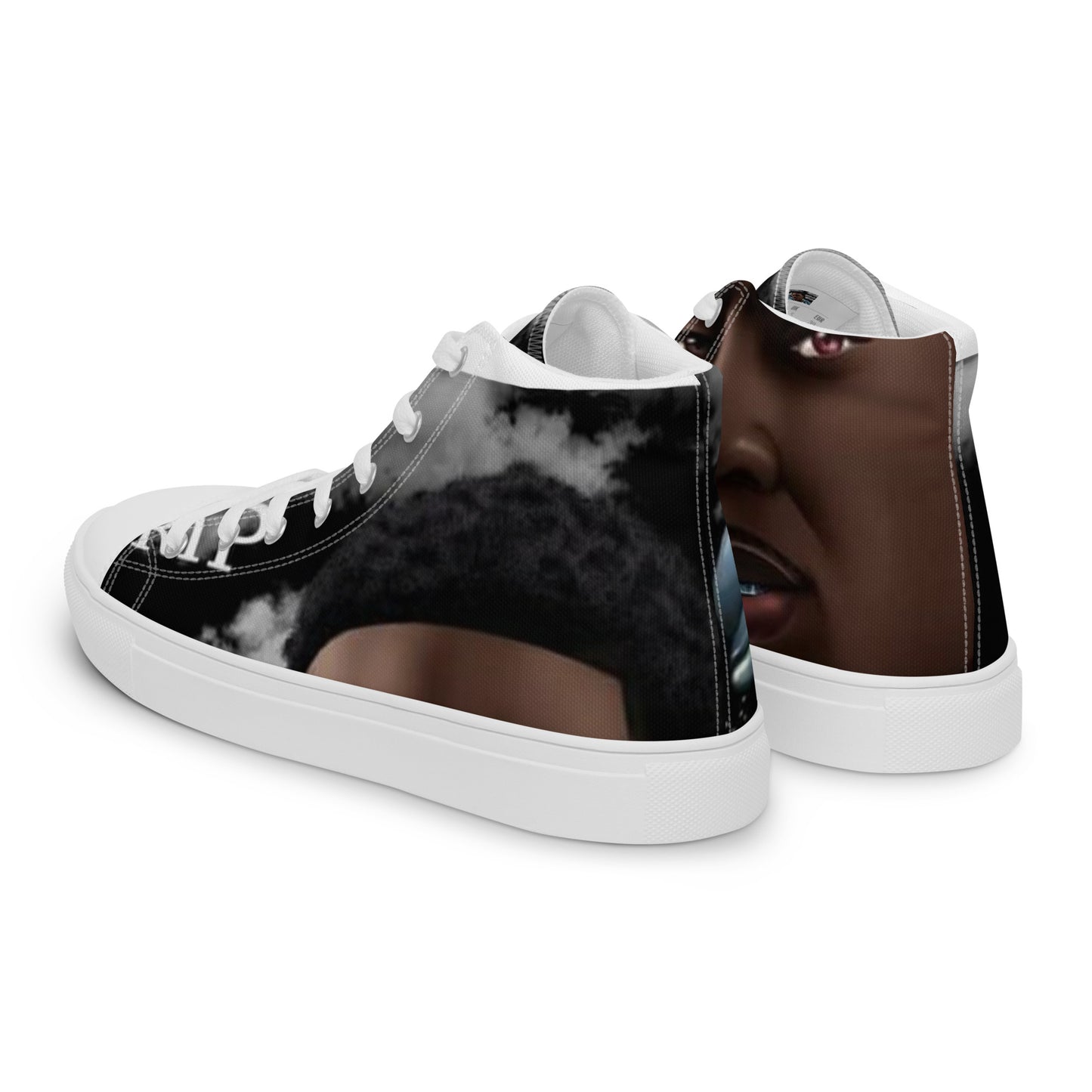 Young Dolph high top canvas shoes