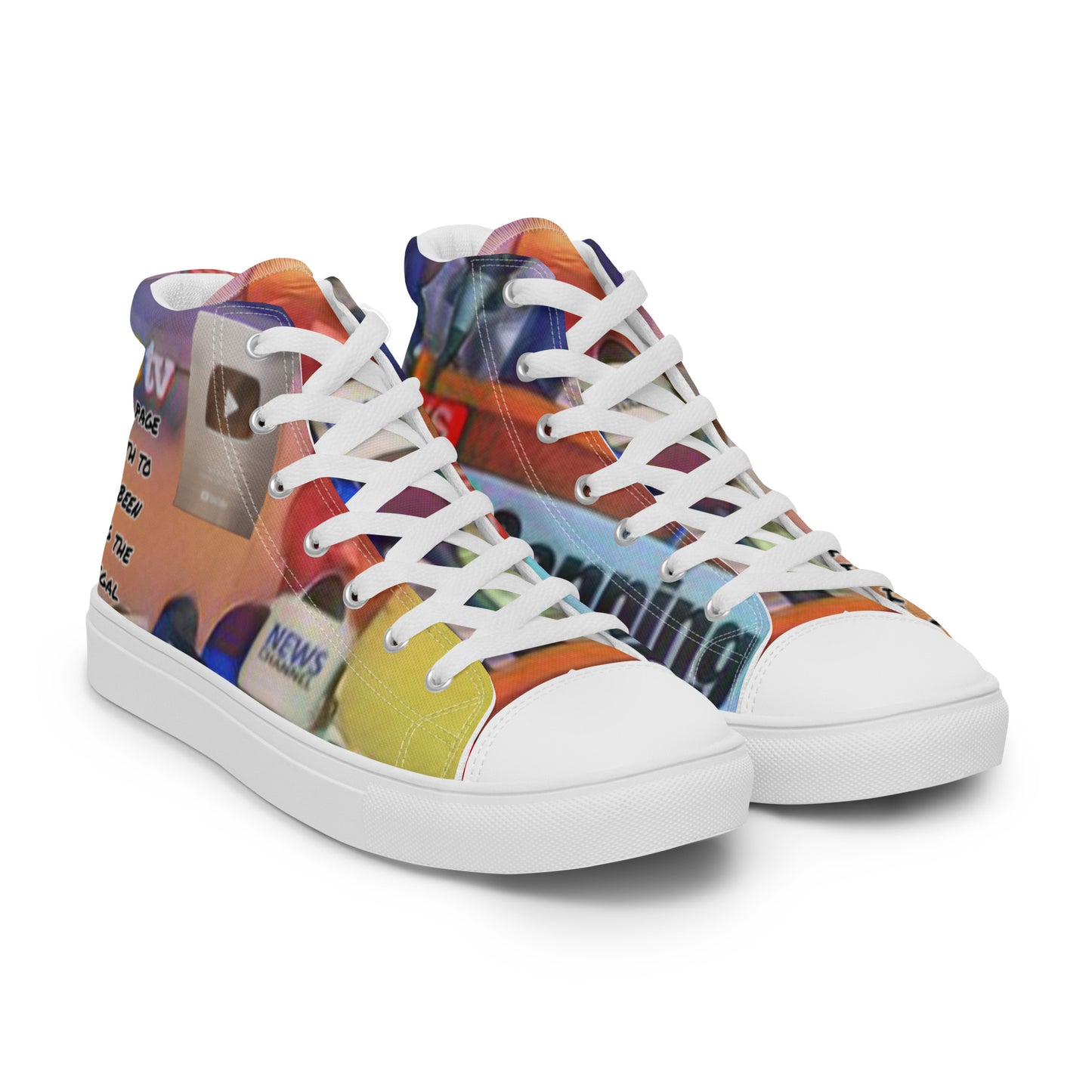 Capping Keith News Men’s high top canvas shoes