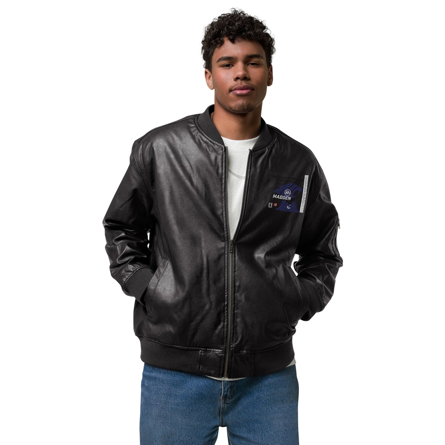 North Crowley Football Leather Bomber Jacket