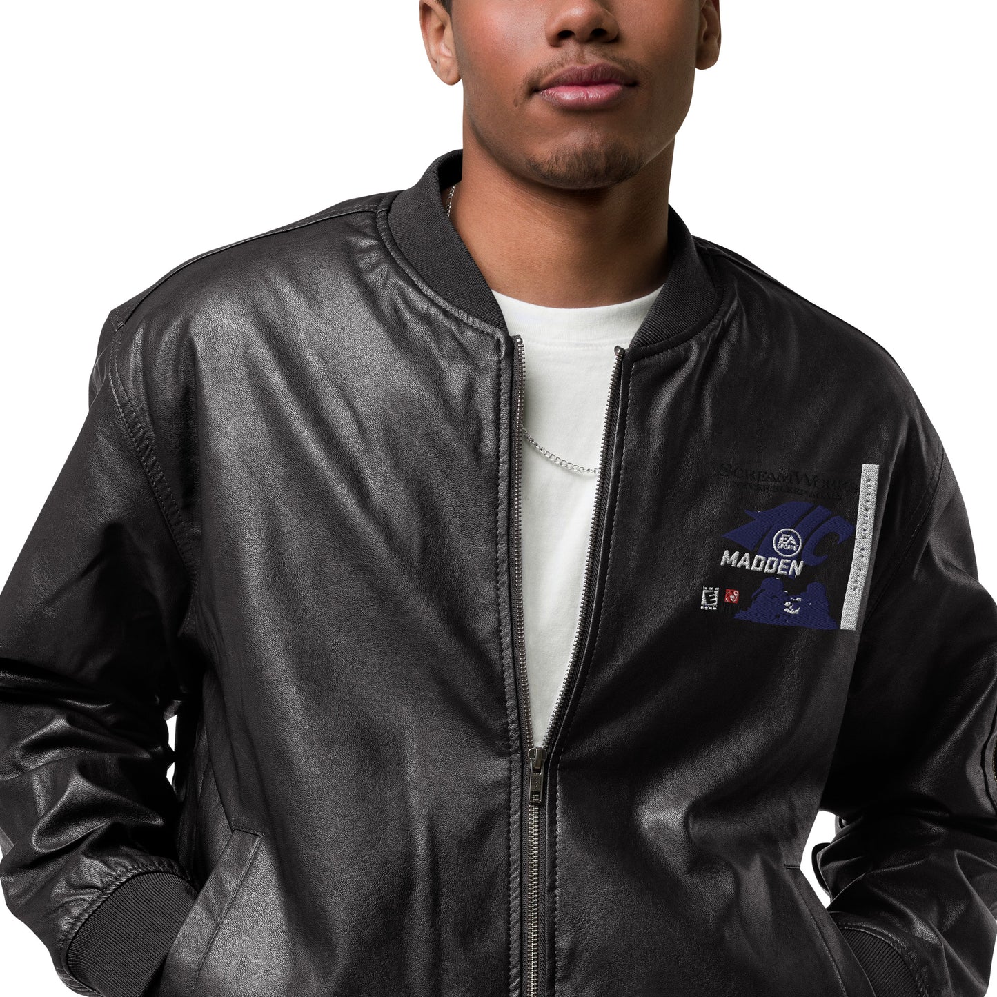 North Crowley Football Leather Bomber Jacket