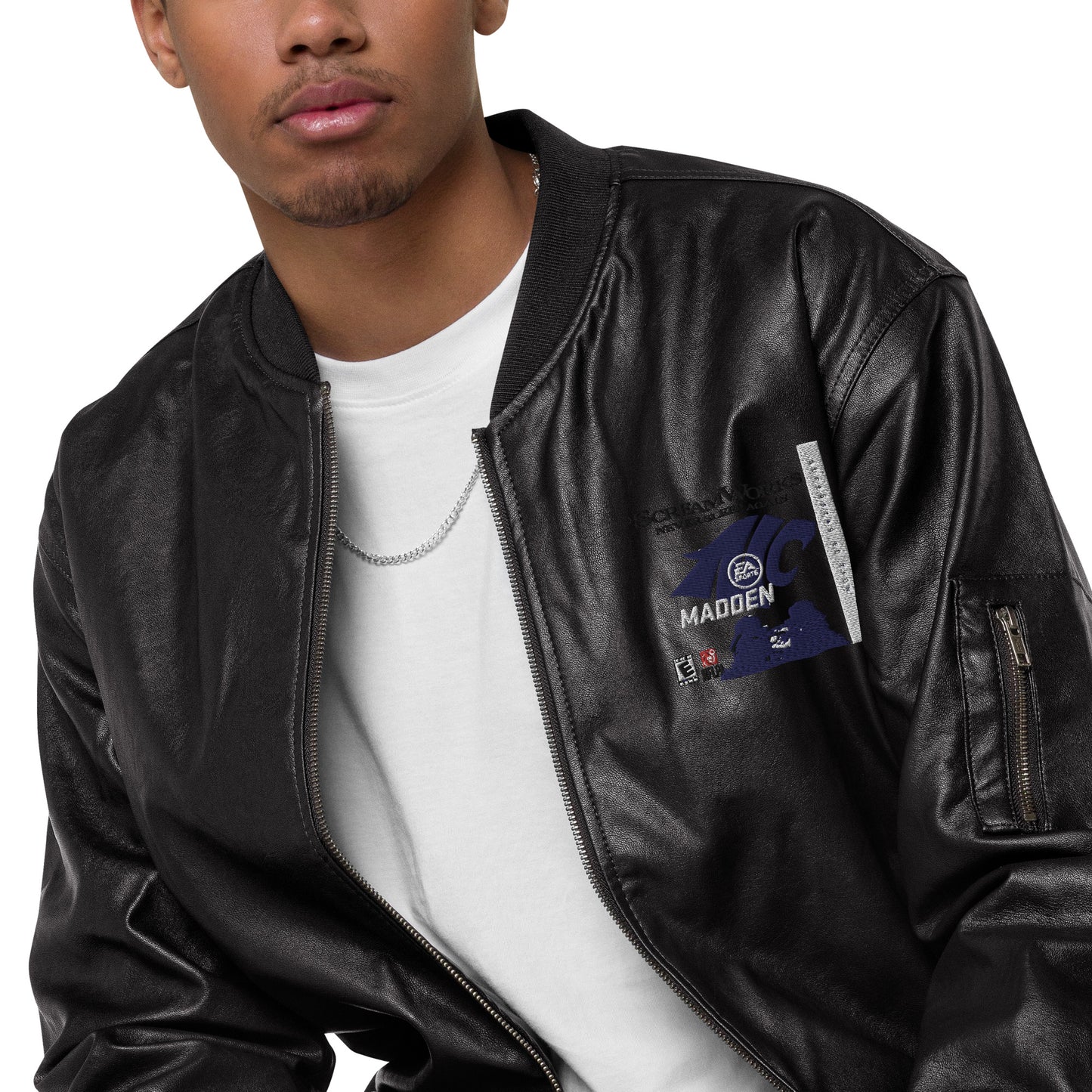 North Crowley Football Leather Bomber Jacket