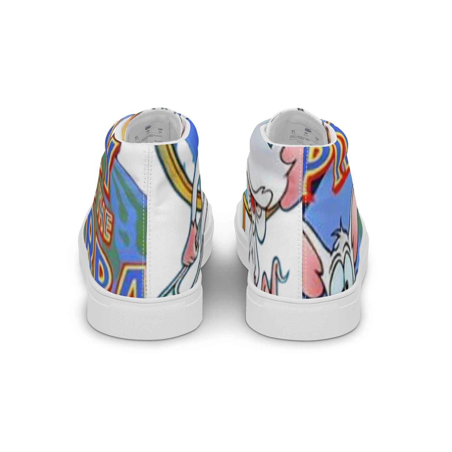 Pinky & Brain high top canvas shoes