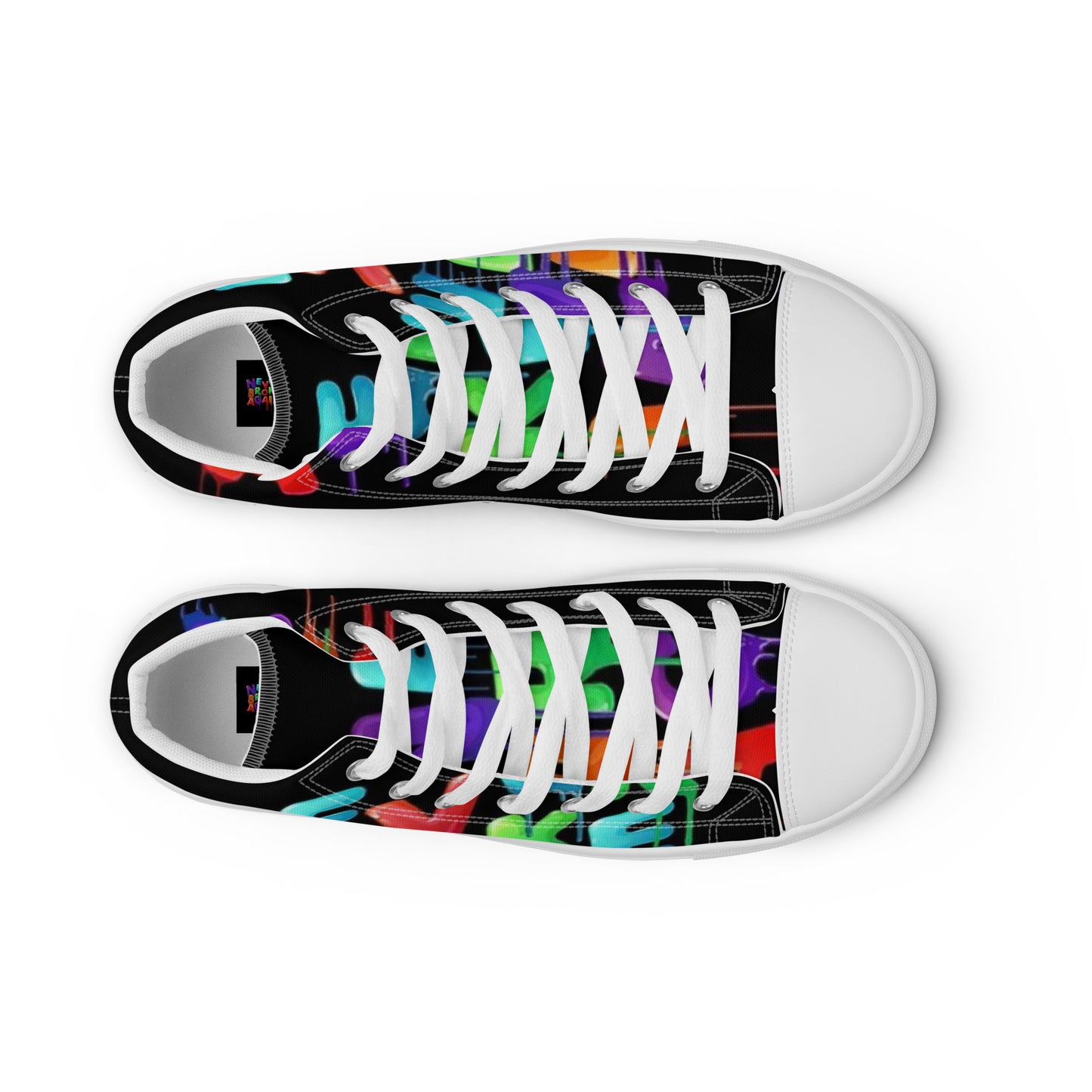 Never Broke Men’s high top canvas shoes