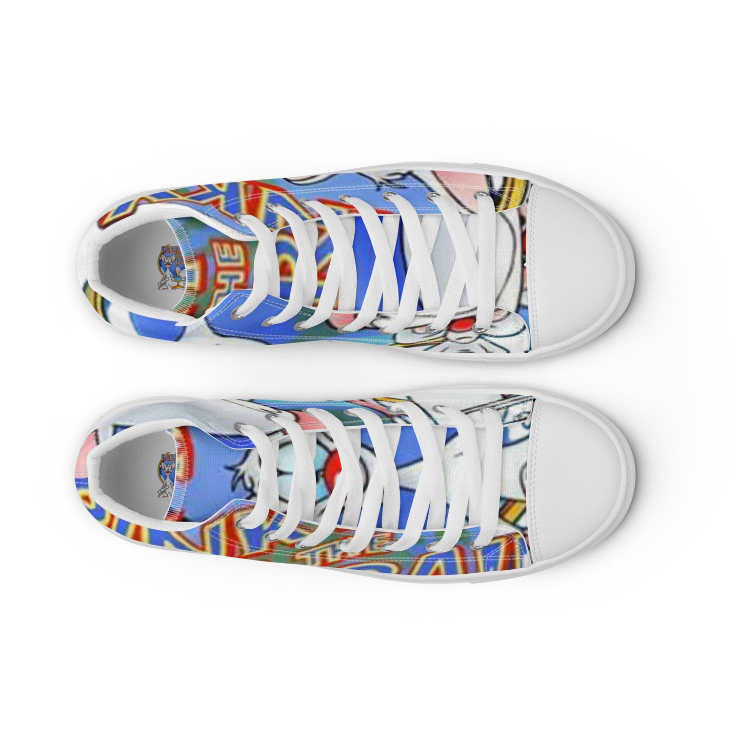 Pinky & Brain high top canvas shoes