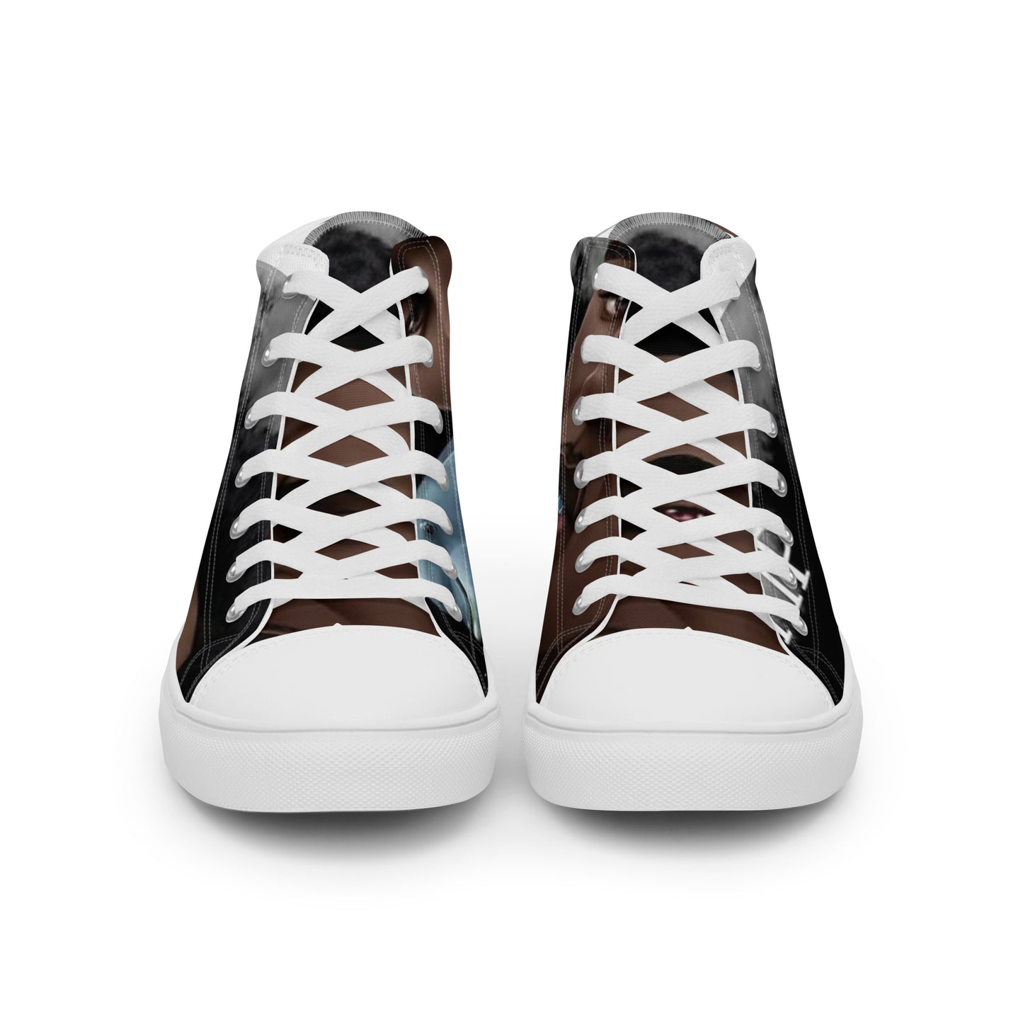 Young Dolph high top canvas shoes
