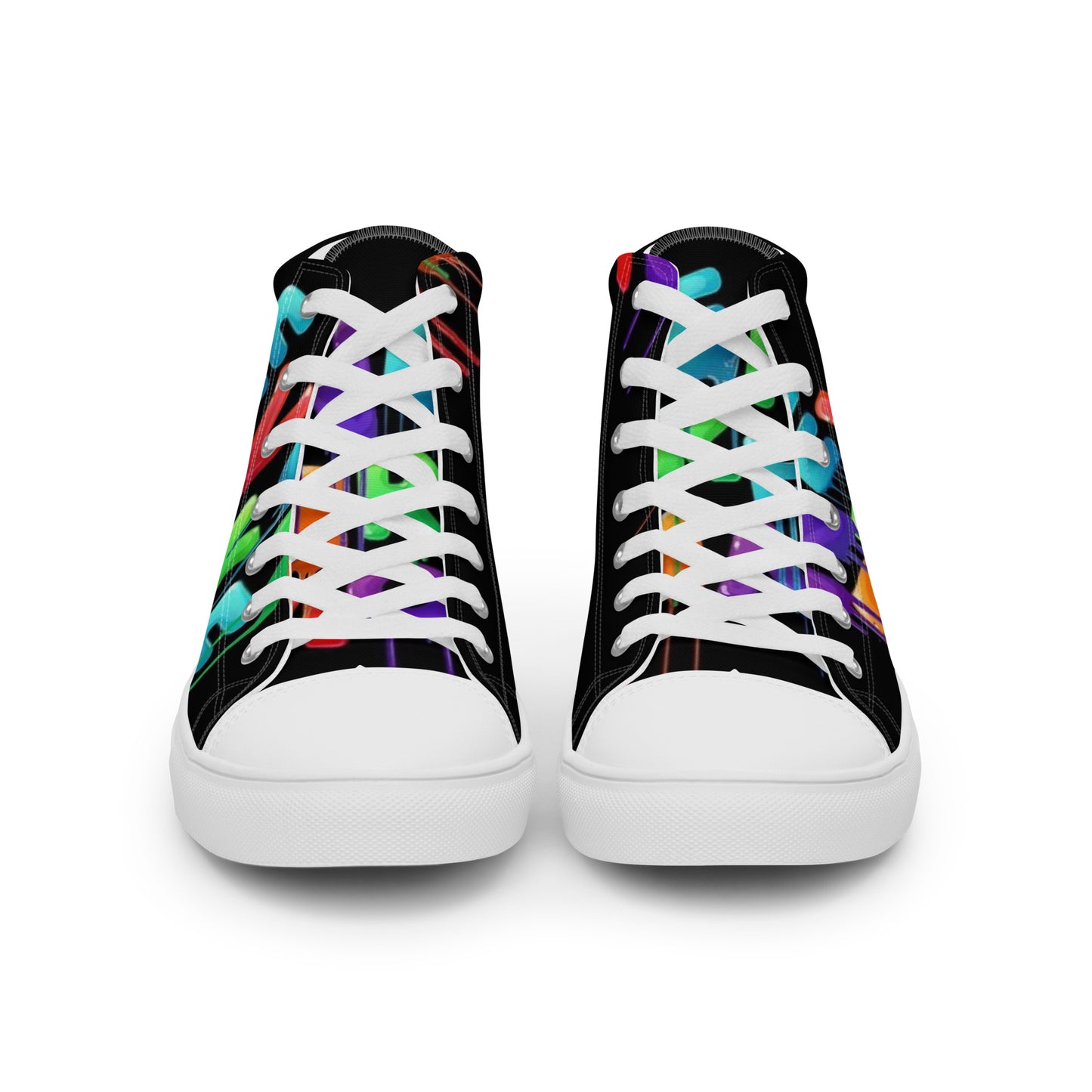 Never Broke Men’s high top canvas shoes