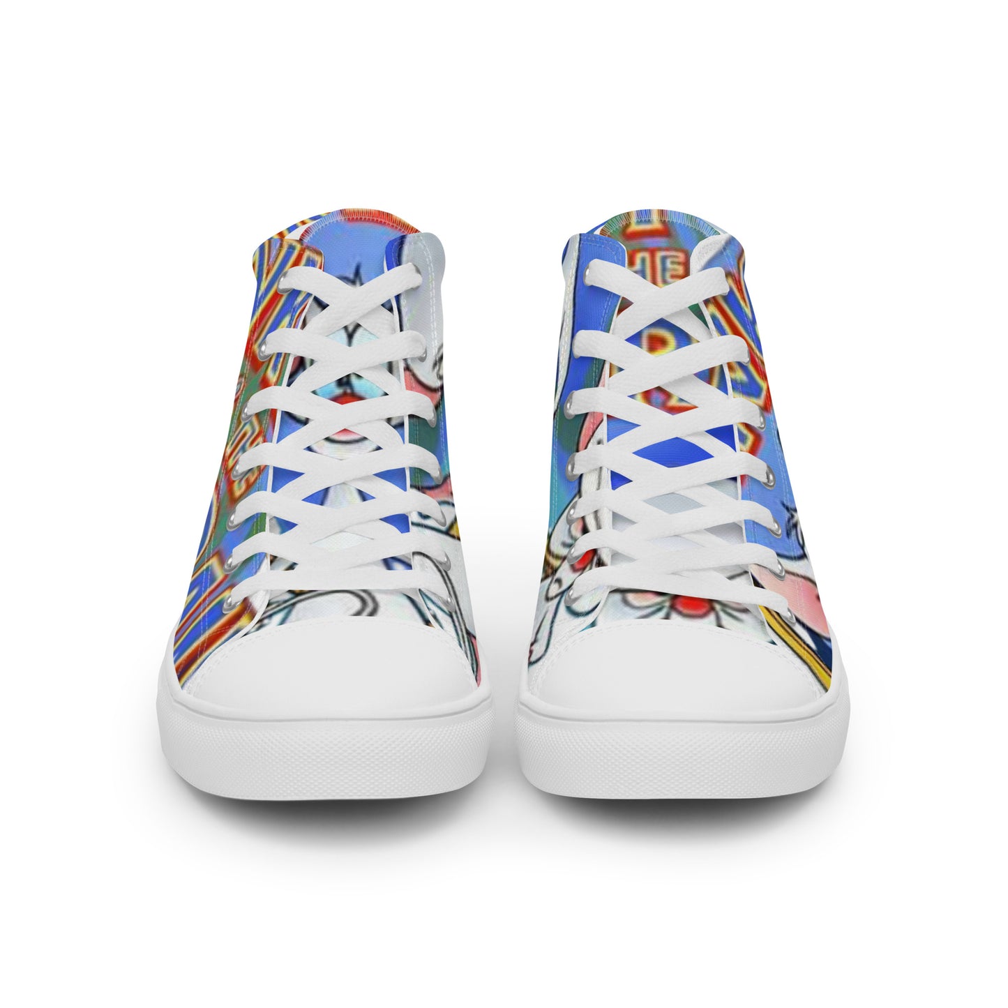 Pinky & Brain high top canvas shoes