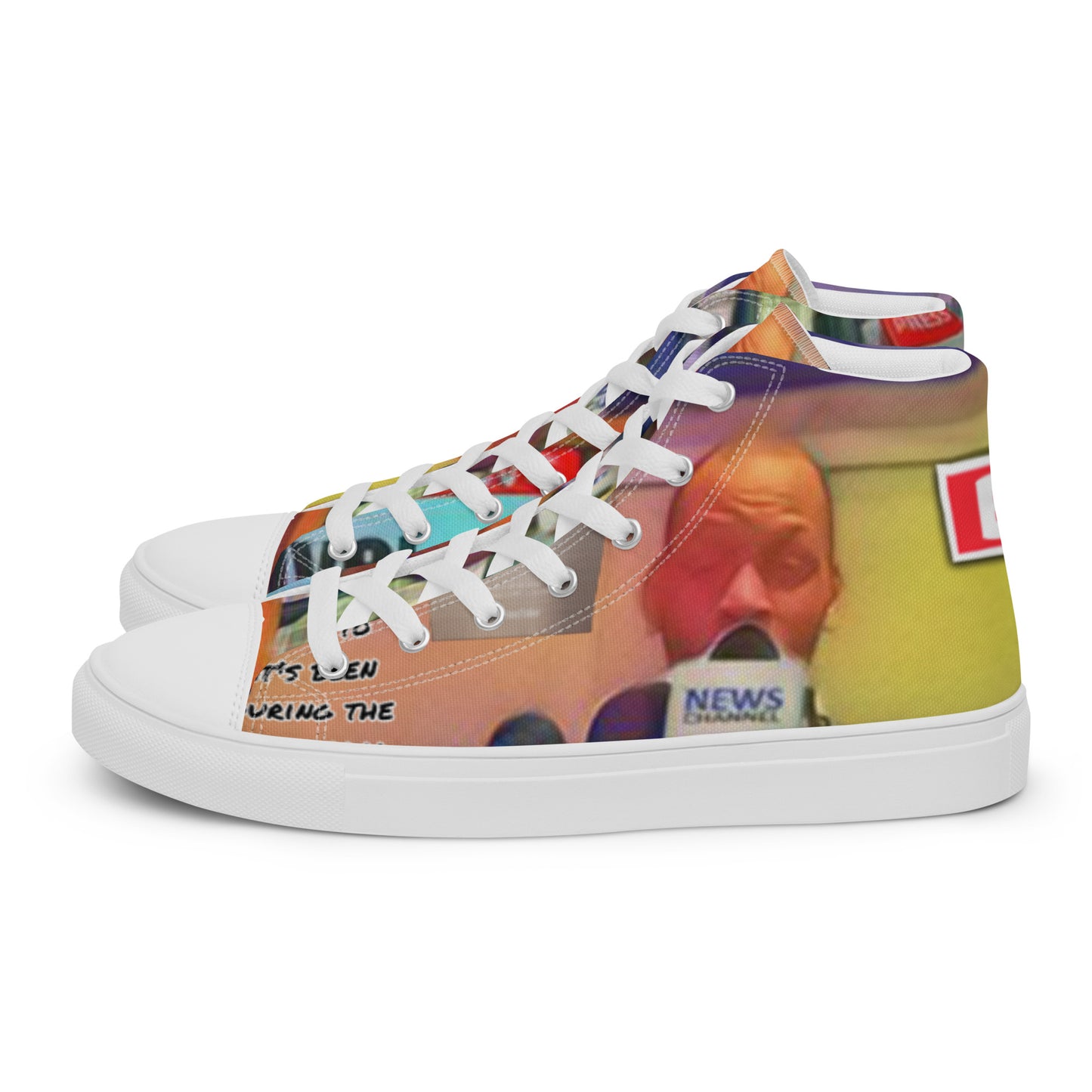 Capping Keith News Men’s high top canvas shoes