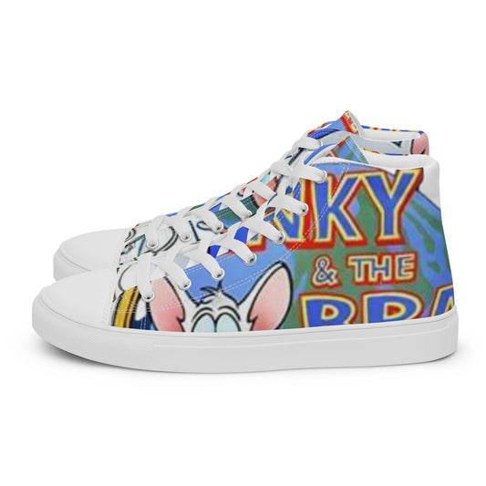 Pinky & Brain high top canvas shoes