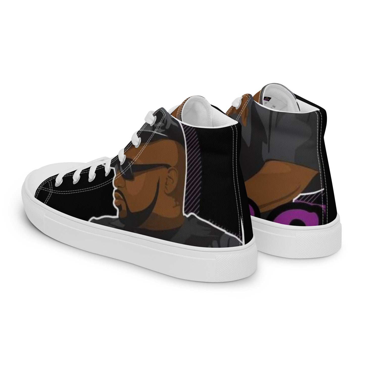 Pimp C Men’s high top canvas shoes
