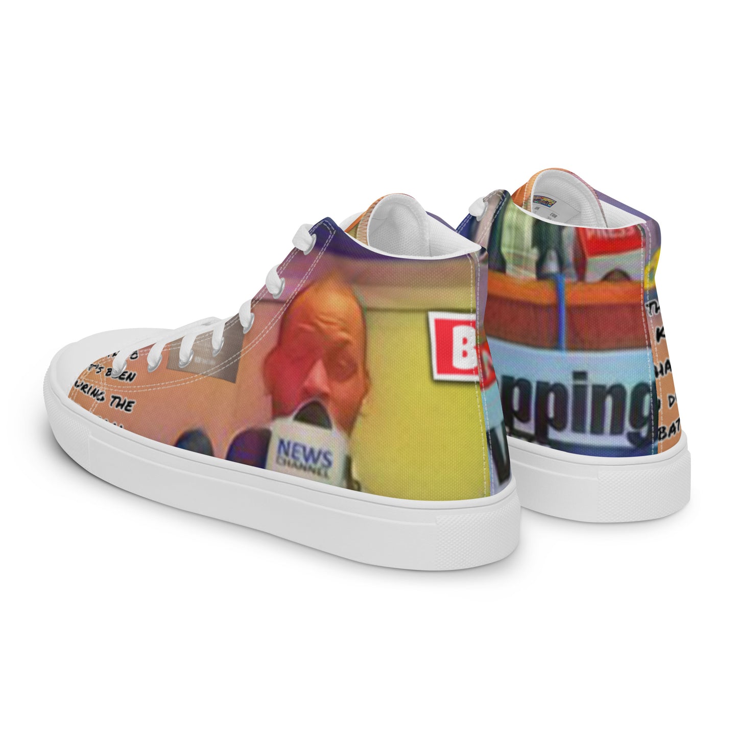 Capping Keith News Men’s high top canvas shoes