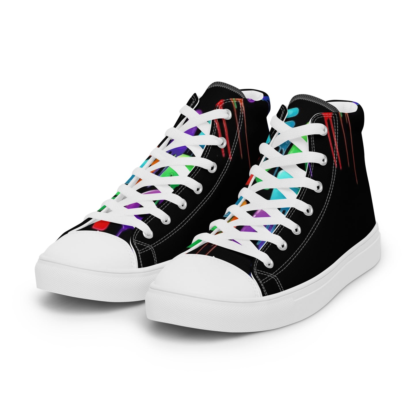 Never Broke Men’s high top canvas shoes