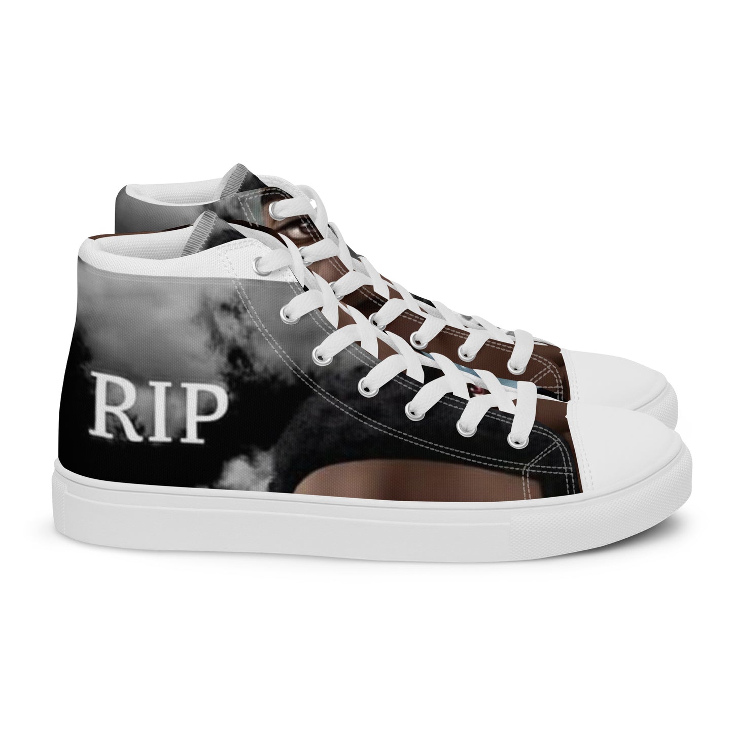 Young Dolph high top canvas shoes