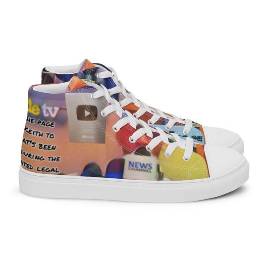 Capping Keith News Men’s high top canvas shoes