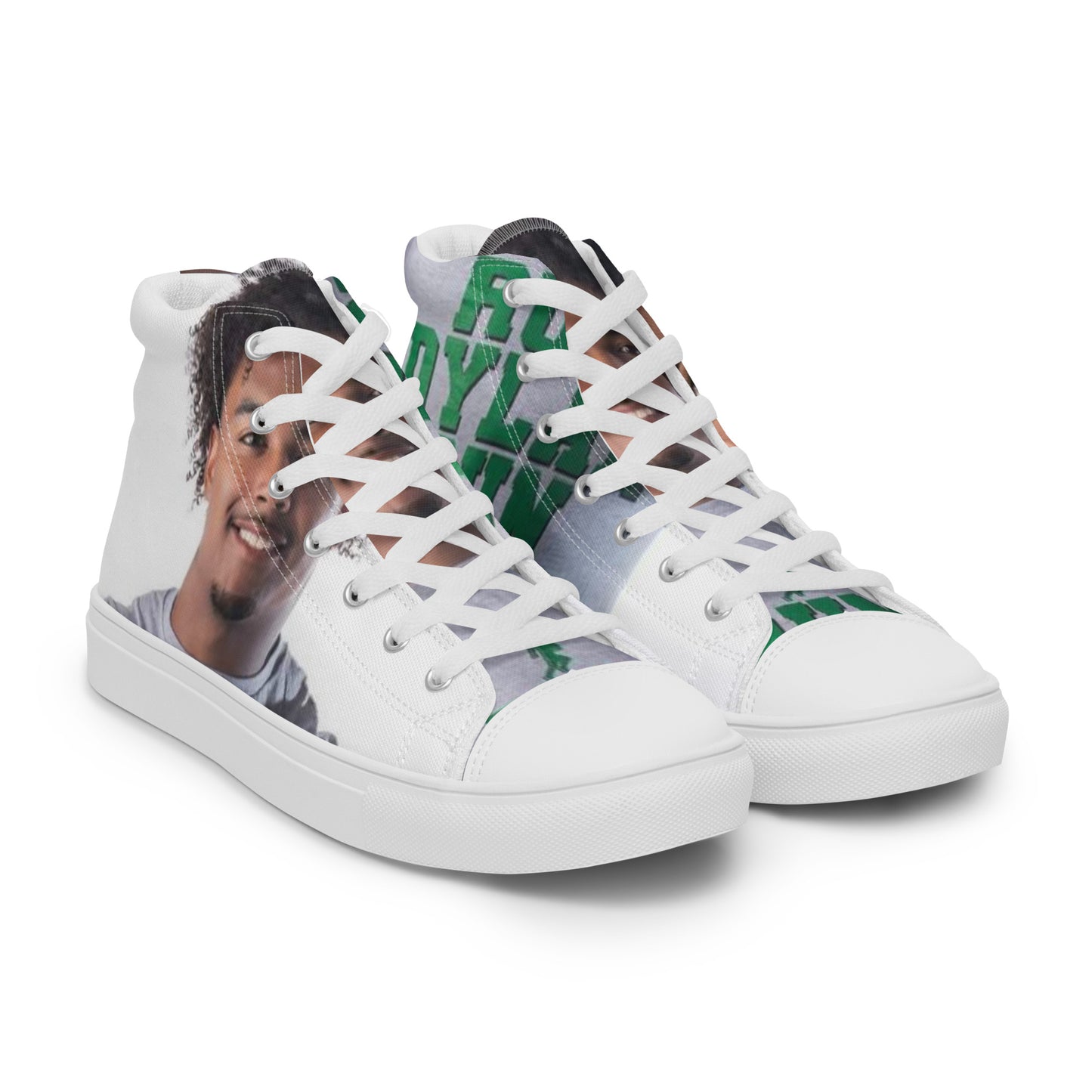 Run Dylan Run high top canvas shoes