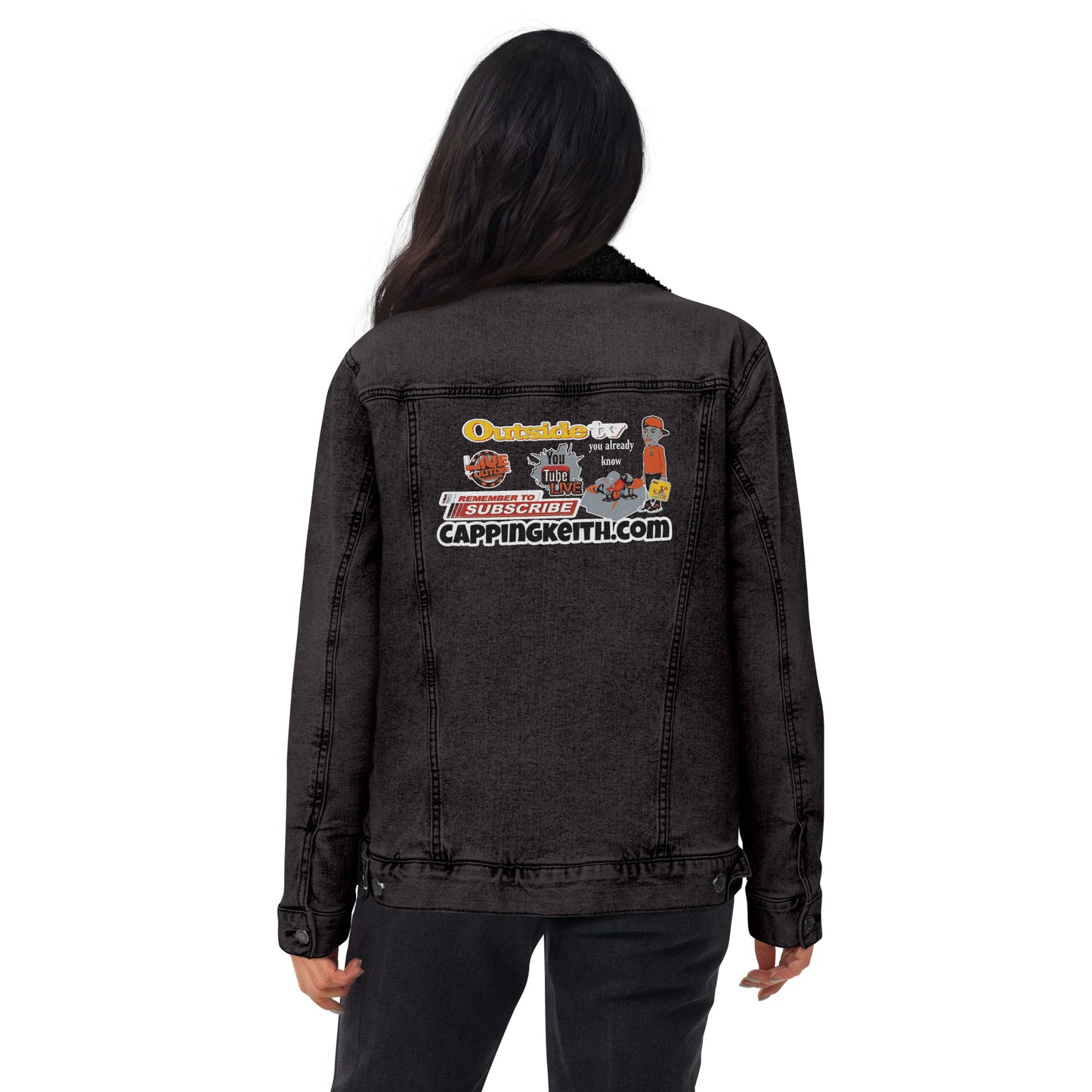 Cappingkeith denim sherpa jacket