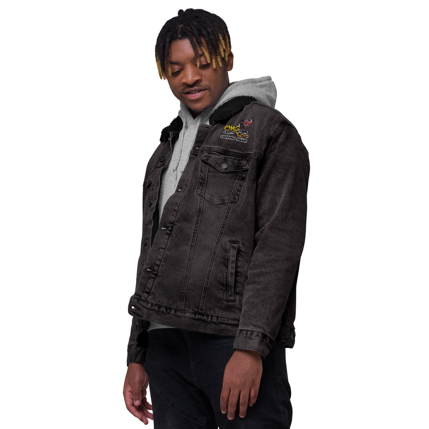 Cappingkeith denim sherpa jacket