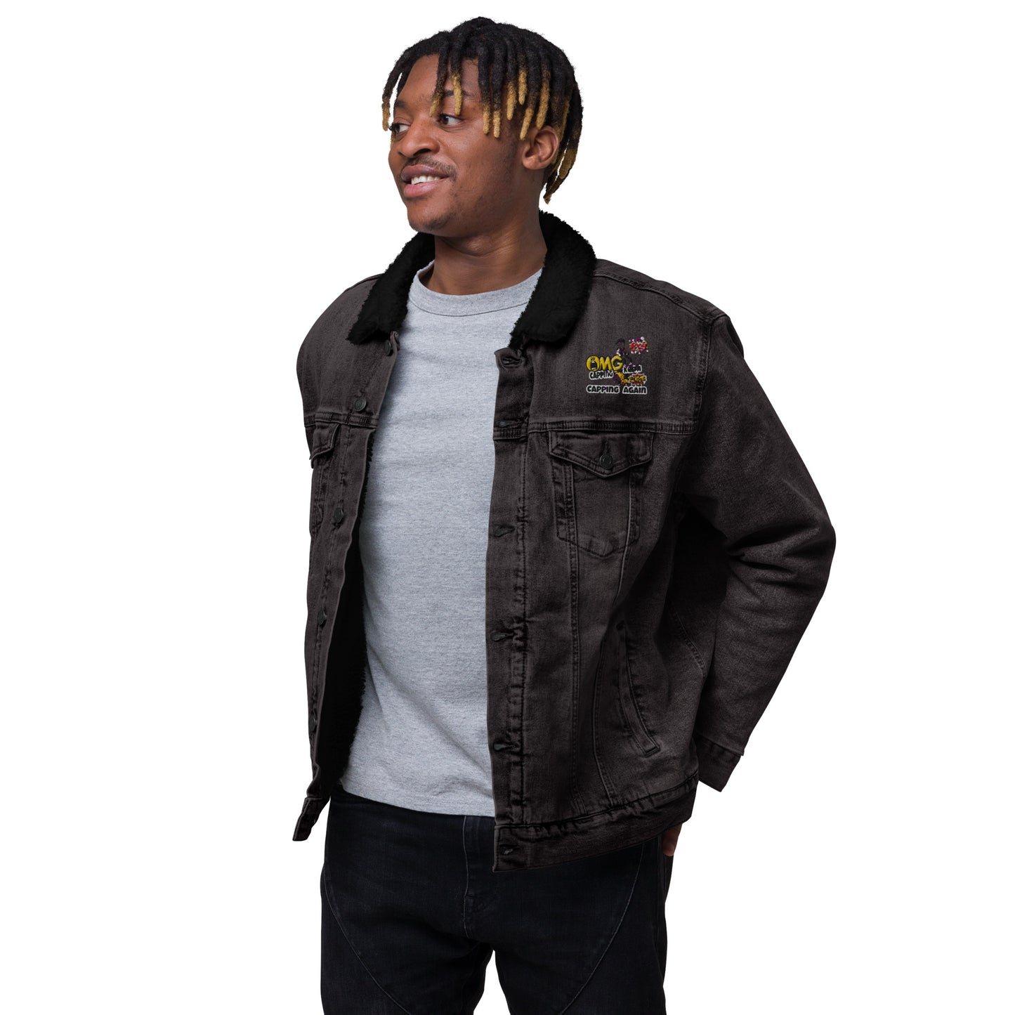 Cappingkeith denim sherpa jacket