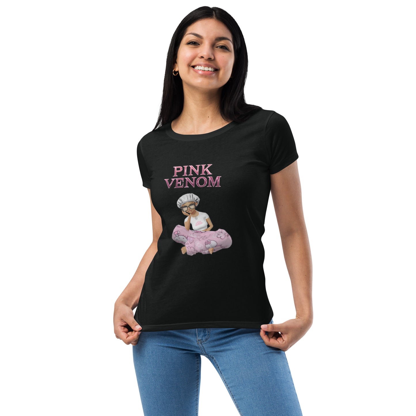 Pink venom Women’s fitted t-shirt