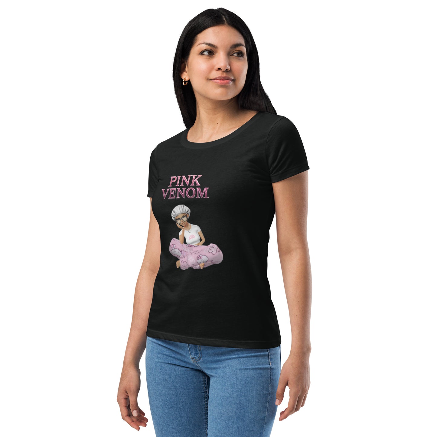 Pink venom Women’s fitted t-shirt