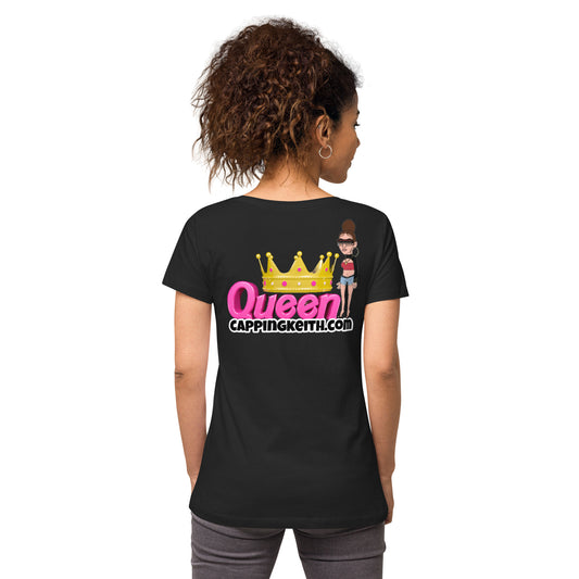 Capping Keith Women’s fitted v-neck t-shirt