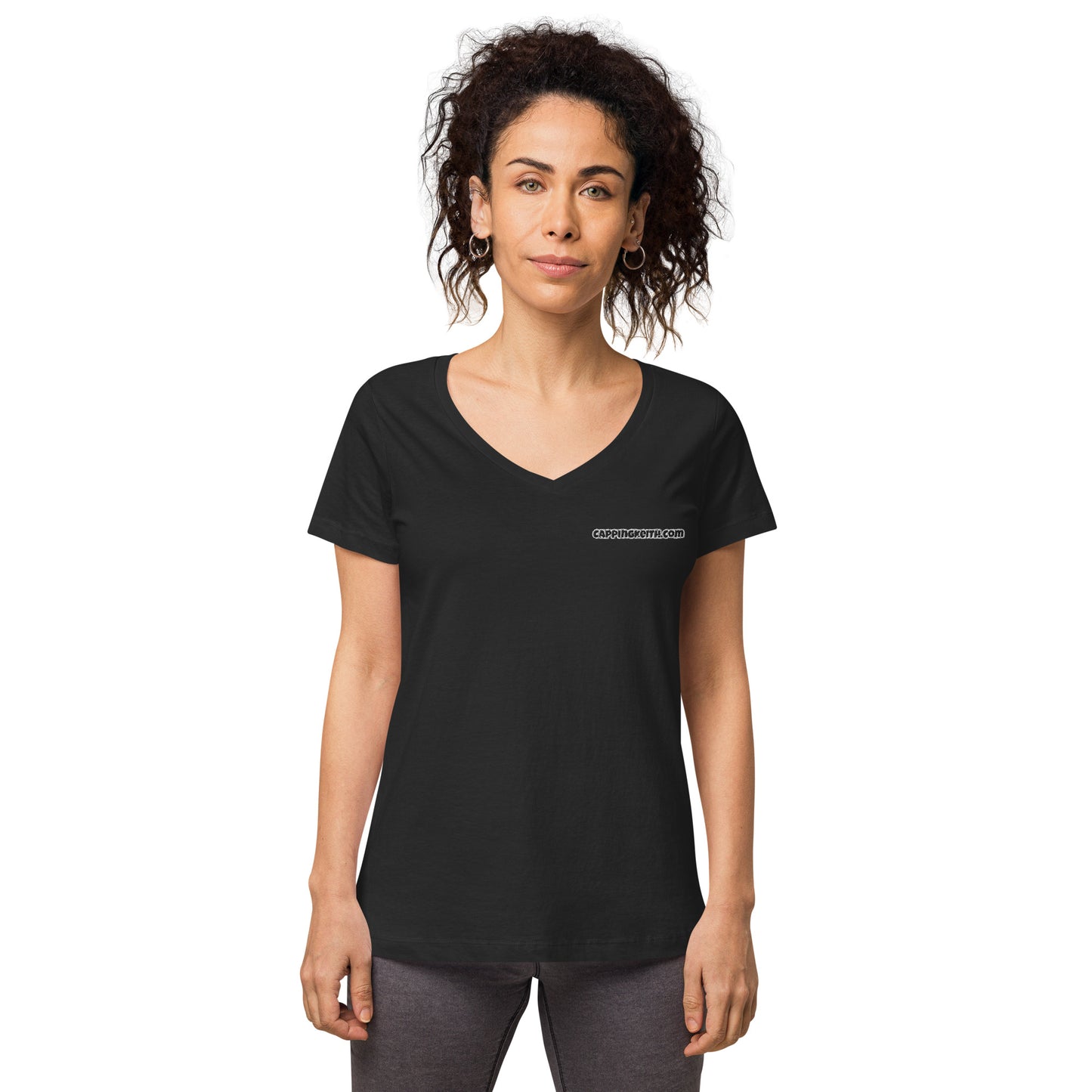 Capping Keith Women’s fitted v-neck t-shirt