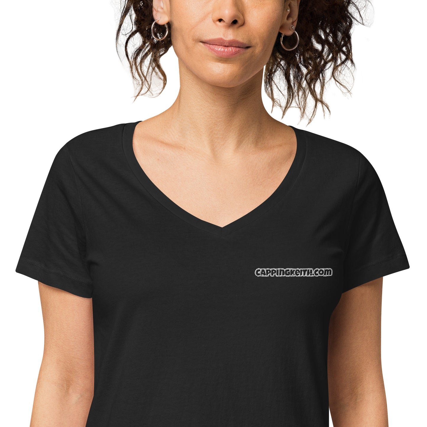 Capping Keith Women’s fitted v-neck t-shirt